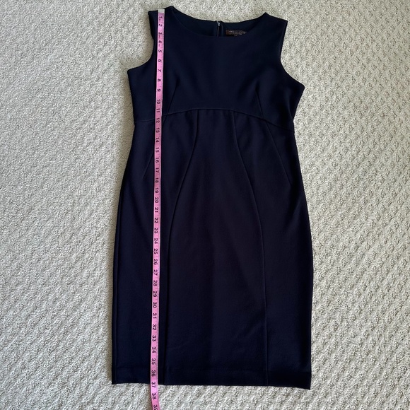 Adrienne Vittadini Sleeveless Sheath Dress Navy Blue Size 8P - Picture 10 of 11